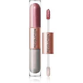 Makeup Revolution Double Up Flytande ögonskugga 2-i-1 Skugga Opulence Light Pink 2x2,2ml female