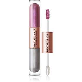 Makeup Revolution Double Up Flytande ögonskugga 2-i-1 Skugga Subliminal Lilac 2x2,2ml female