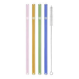 Zwilling Sorrento Glassugrör+Rengöringsborste 4-pack Flerfärgade