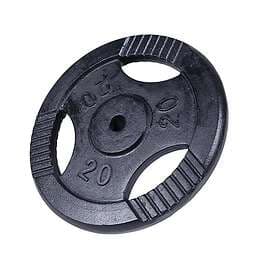 Gorilla Sports Viktskivor TRIGRIP Black, 20kg