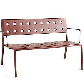 Hay Balcony Loungebänk Med Armstöd, Iron Red Stål