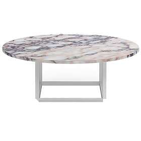 New Works Florence Soffbord 90 cm, Vit Viola Marmor /