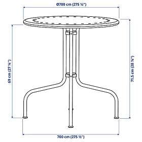 IKEA LÄCKÖ Bord, utomhus 70 cm