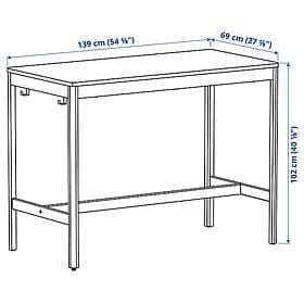 IKEA IDÅSEN Underrede för bordsskiva 139x69x102 cm
