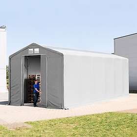 TOOLPORT Outlander 6x12 m tälthall 3,0 sidohöjd med skjutport och takfönster PVC