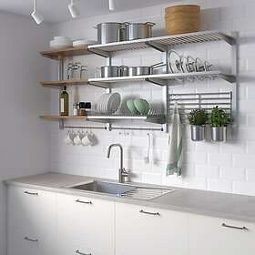 IKEA KUNGSFORS Upphngs/hyllpl/diskst/stng/vggall Bredd: 184 cm
