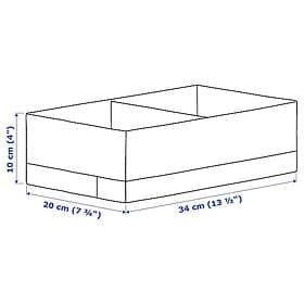 IKEA STUK Låda med fack 20x34x10 cm