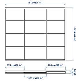 IKEA SKYTTA / AULI Skjutdörrskombination 251x240 cm