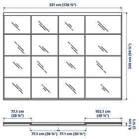 IKEA SKYTTA / FÄRVIK Skjutdörrskombination 326x240 cm