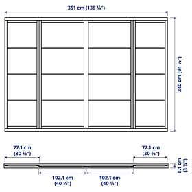 IKEA SKYTTA / SVARTISDAL Skjutdörrskombination 351x240 cm