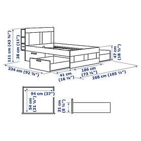 IKEA BRIMNES Sovrumsmöbler, set om 2 180x200 cm