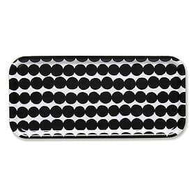Marimekko Räsymatto bricka 15x32 cm Svart-vit