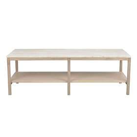 Rowico Home Orwel Soffbord 140x60 cm Beige Travertin/Vitpigmenterad Ek