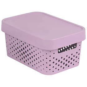 Curver Förvaringslåda med lock genomskinnlig Infinity 4,5l rosa