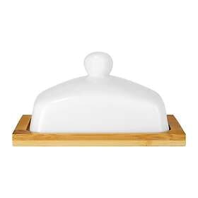 Ambition Smörask med en bambu-bricka Natural 17 cm