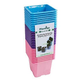 Plantigo Plastkruka 8 cm färgmix #1, 30 st