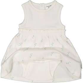 Geggamoja Babyklänning ärmlös Tiny Dots Vit 62/68