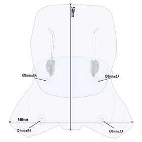 Givi Af7711 Sliding Airflow Ktm 390/790 Adventure&790 Adventure R Windshield Durchsichtig