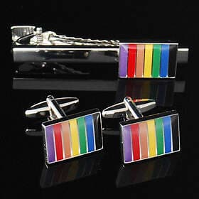 Slipsnål och manschettknappar Rainbow