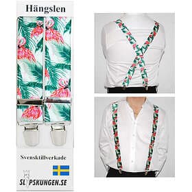 Svenska hängslen Breda Flamingo