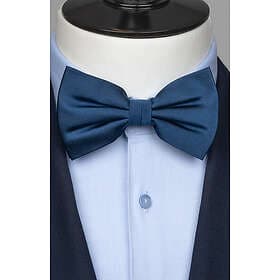 Neckwear Marinblå sidenfluga XL För stor hals