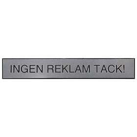 ingen Biggi Skylt Reklam Tack Silverplast 176