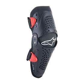 AlpineStars SX-1 Knäskydd Barn Svart-Röd 6546319-13-LXL