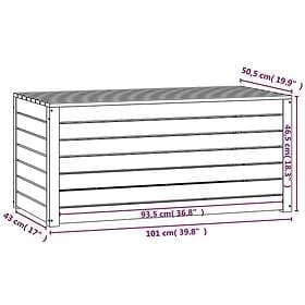 vidaXL Dynbox honungsbrun 101x50,5x46,5 cm massiv furu 823951