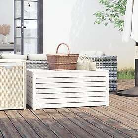 vidaXL Dynbox vit 101x50,5x46,5 cm massiv furu 823949