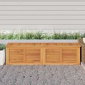 vidaXL Trädgårdslåda med påse 200x50x53 cm massiv teak 363274
