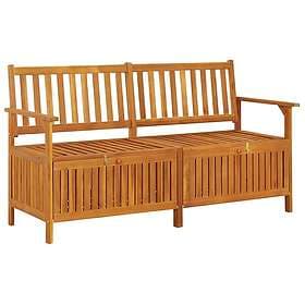 vidaXL Förvaringsbänk 148 cm massivt akaciaträ 316743