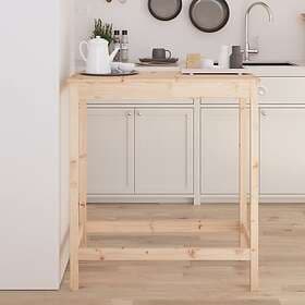vidaXL Barbord 100x50x110 cm massiv furu 833265