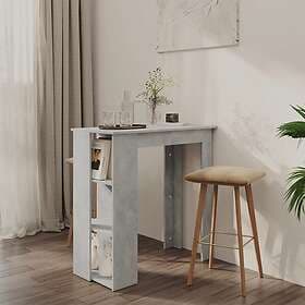 vidaXL Barbord med hylla betonggrå 102x50x103,5 cm konstruerat trä 809462