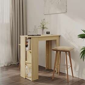 vidaXL Barbord med hylla sonoma-ek 102x50x103,5 cm konstruerat trä 809461