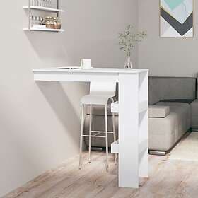 vidaXL Barbord väggmonterat vit 102x45x103,5 cm konstruerat trä 811781