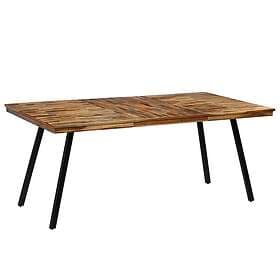 vidaXL Matbord massivt teakträ och stål 180x90x76 cm 245415