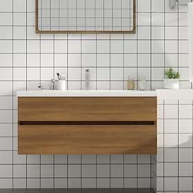 vidaXL Handfatsskåp brun ek 100x38,5x45 cm konstruerat trä 815659
