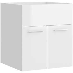 vidaXL Tvättställsskåp vit högglans 41x38,5x46 cm konstruerat trä 804644
