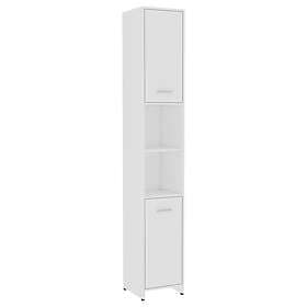 vidaXL Badrumsskåp vit 30x30x183,5 cm spånskiva 802597