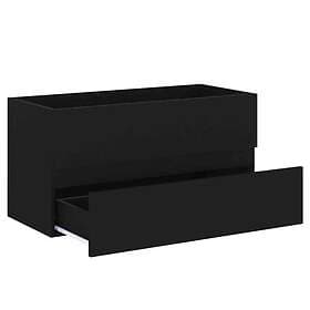 vidaXL Tvättställsskåp svart 90x38,5x45 cm spånskiva 804756