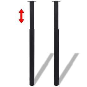 vidaXL Justerbara bordsben 4 st 710 mm-1100 mm svart 3051488