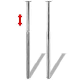 vidaXL Teleskopiska bordsben krom 710 mm-1100 mm 242151