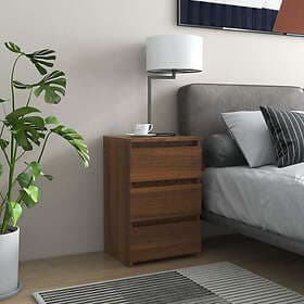 vidaXL Sängbord brun ek 40x35x62,5 cm konstruerat trä 815175