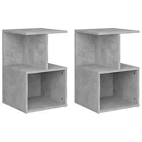 vidaXL Sängbord 2 st Betonggrå 35x35x55 cm konstruerat trä 806355