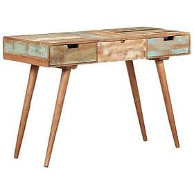 vidaXL Sminkbord med spegel 112x45x76 cm massivt återvunnet trä 323591