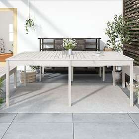 vidaXL Trädgårdsbord vit 203,5x100x76 cm massiv furu 823984