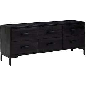 vidaXL Förvaringsbänk svart 110x30x45 cm massivt återvunnet furu 349932