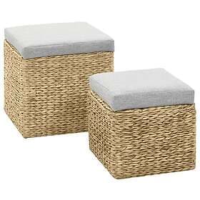 vidaXL Ottoman set 2 delar sjögräs grå 246109