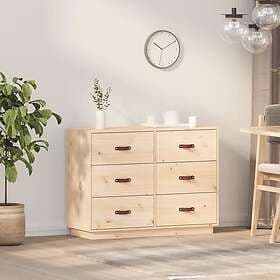 vidaXL Byrå 100x40x75 cm massiv furu 820142