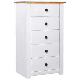 vidaXL Byrå vit 46x40x89 cm furu panama 282651
